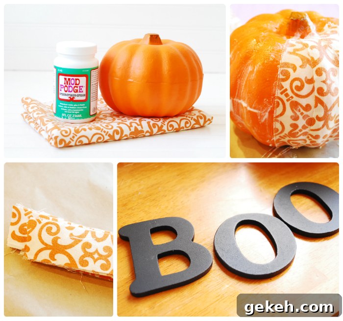 Mod Podge Pumpkin Tutorial