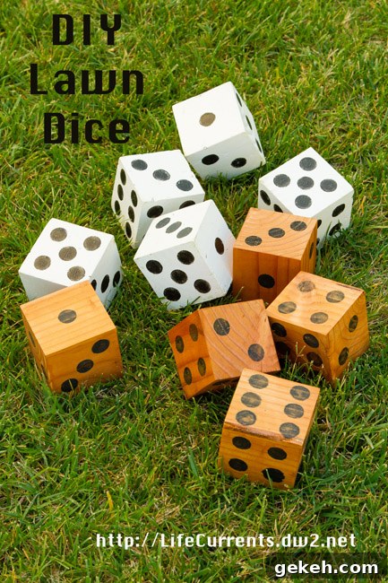 DIY Lawn Dice 