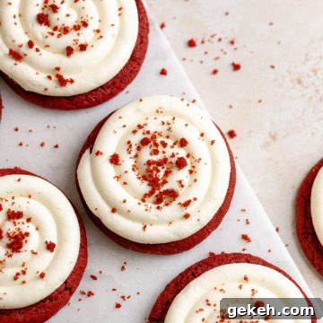 Red Velvet Cookies with Cream Cheese Frosting