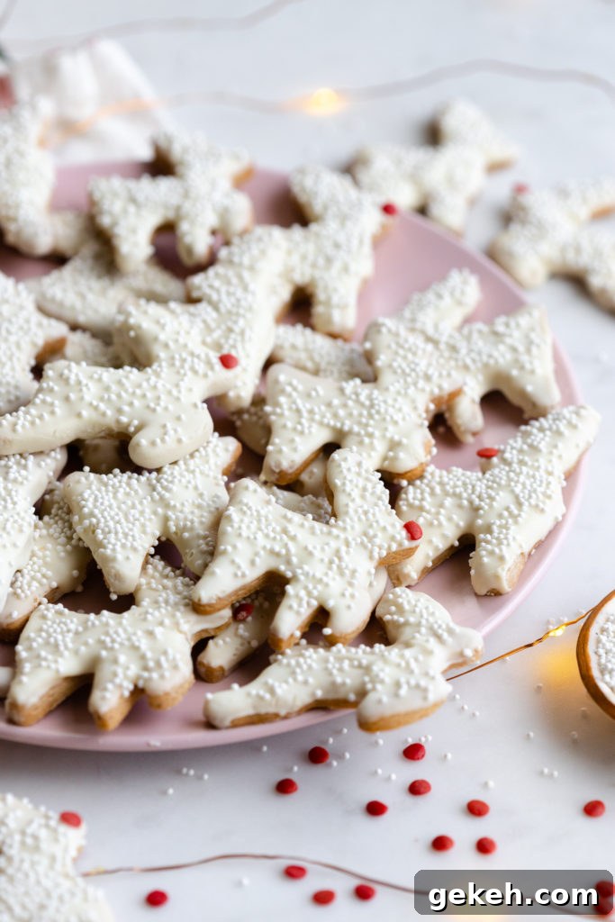 Festive Reindeer Cookies Recipe for Holiday Parties 22 White Chocolate dipped Reindeer Animal Cookies