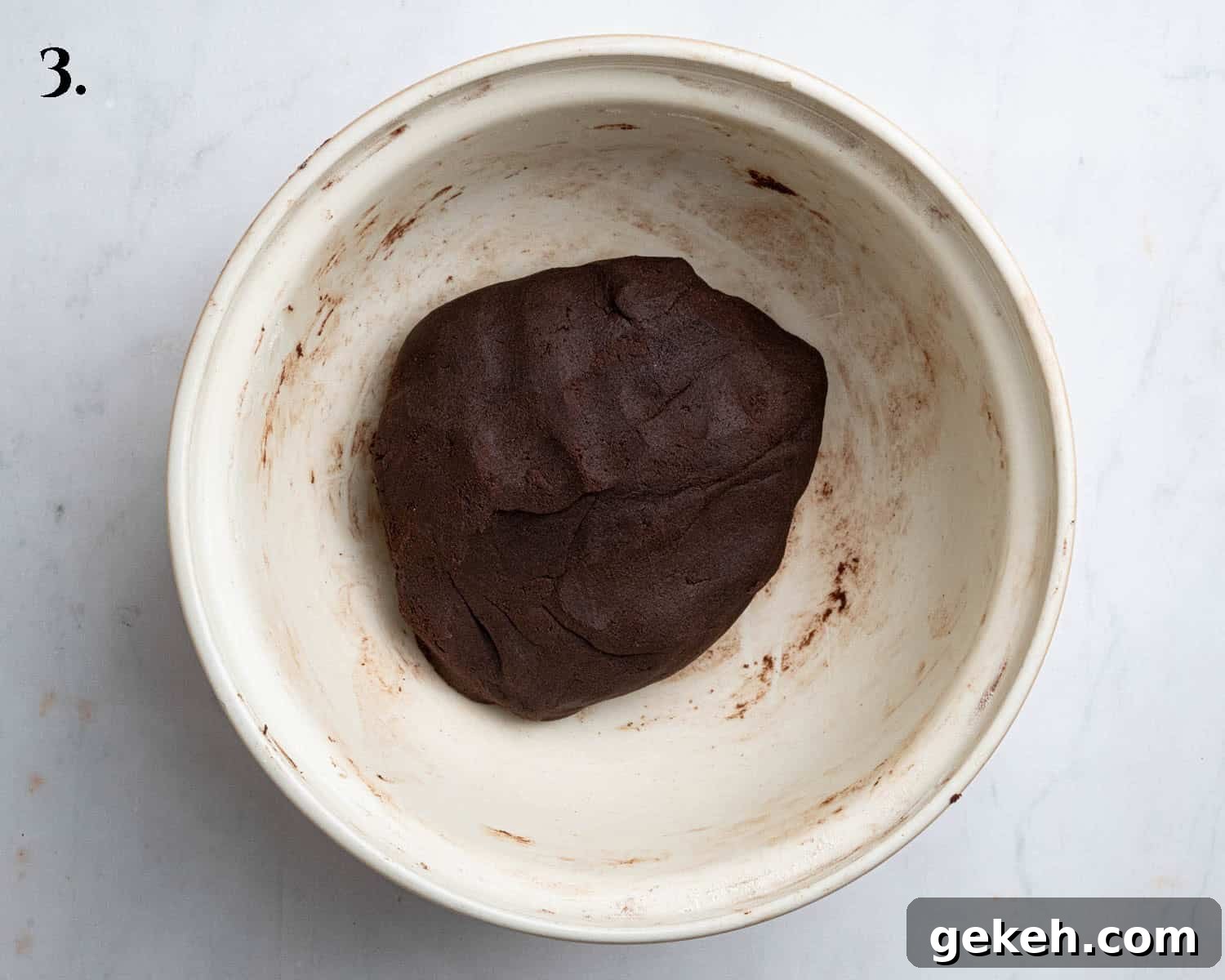 Vegan Mint Chocolate Sandwich Cookies Recipe 7 Step 3, the finished dough.
