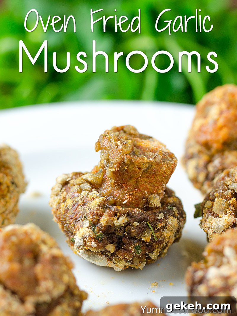 Crispy Oven-Roasted Garlic Mushrooms Recipe 2 Oven Fried Garlic Mushrooms Recipe