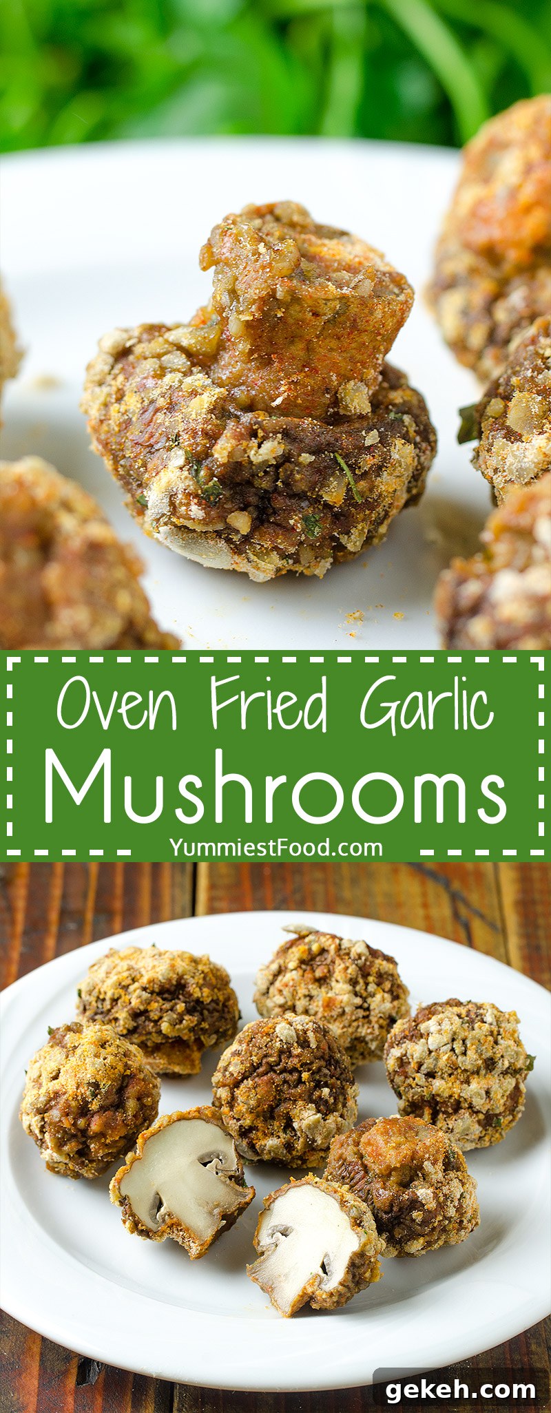Crispy Oven-Roasted Garlic Mushrooms Recipe 9 Delicious, easy and tender these Oven Fried Garlic Mushrooms are a perfect healthy side dish that take under 25 minutes to make