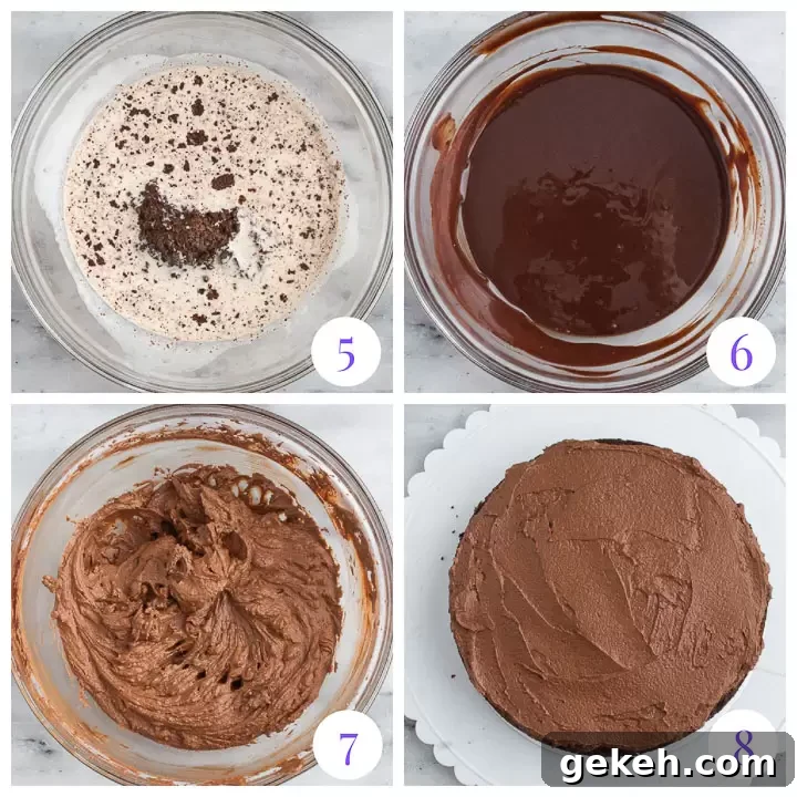 Decadent Death by Chocolate Cake Recipe for Chocolate Lovers 4 how to make whipped ganache filling