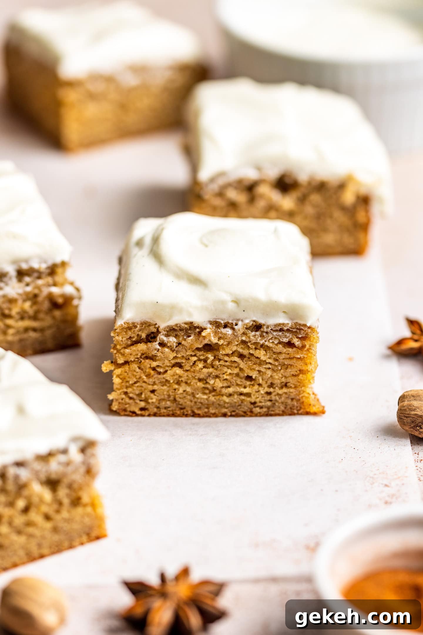 Spiced Banana Snack Cake Recipe for Moist, Flavorful Bites 5 Close up of a slice of Spiced Banana Snack Cake