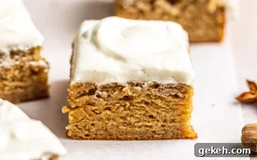Spiced Banana Snack Cake Recipe for Moist, Flavorful Bites 9 Close up of a slice of Spiced Banana Snack Cake