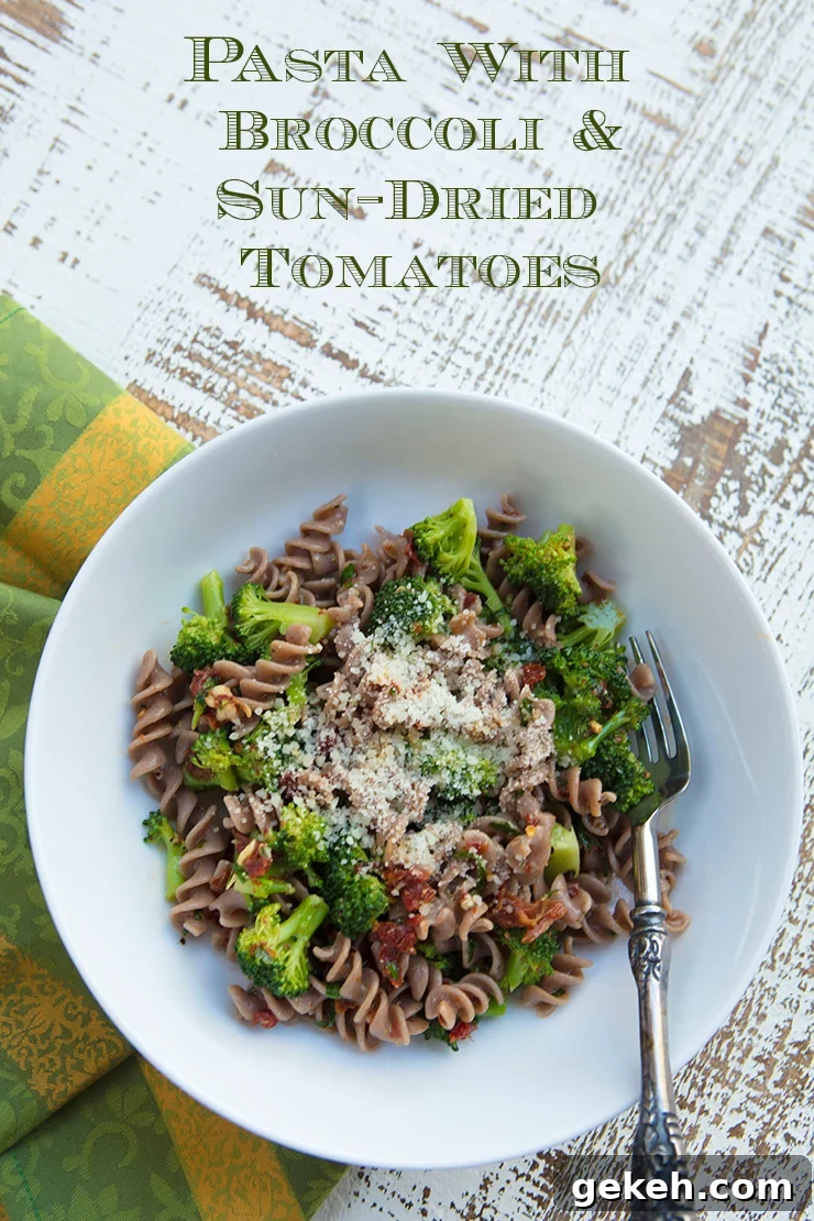Whole Grain Pasta with Broccoli and Sun-Dried Tomatoes Recipe 7 img 26016 6