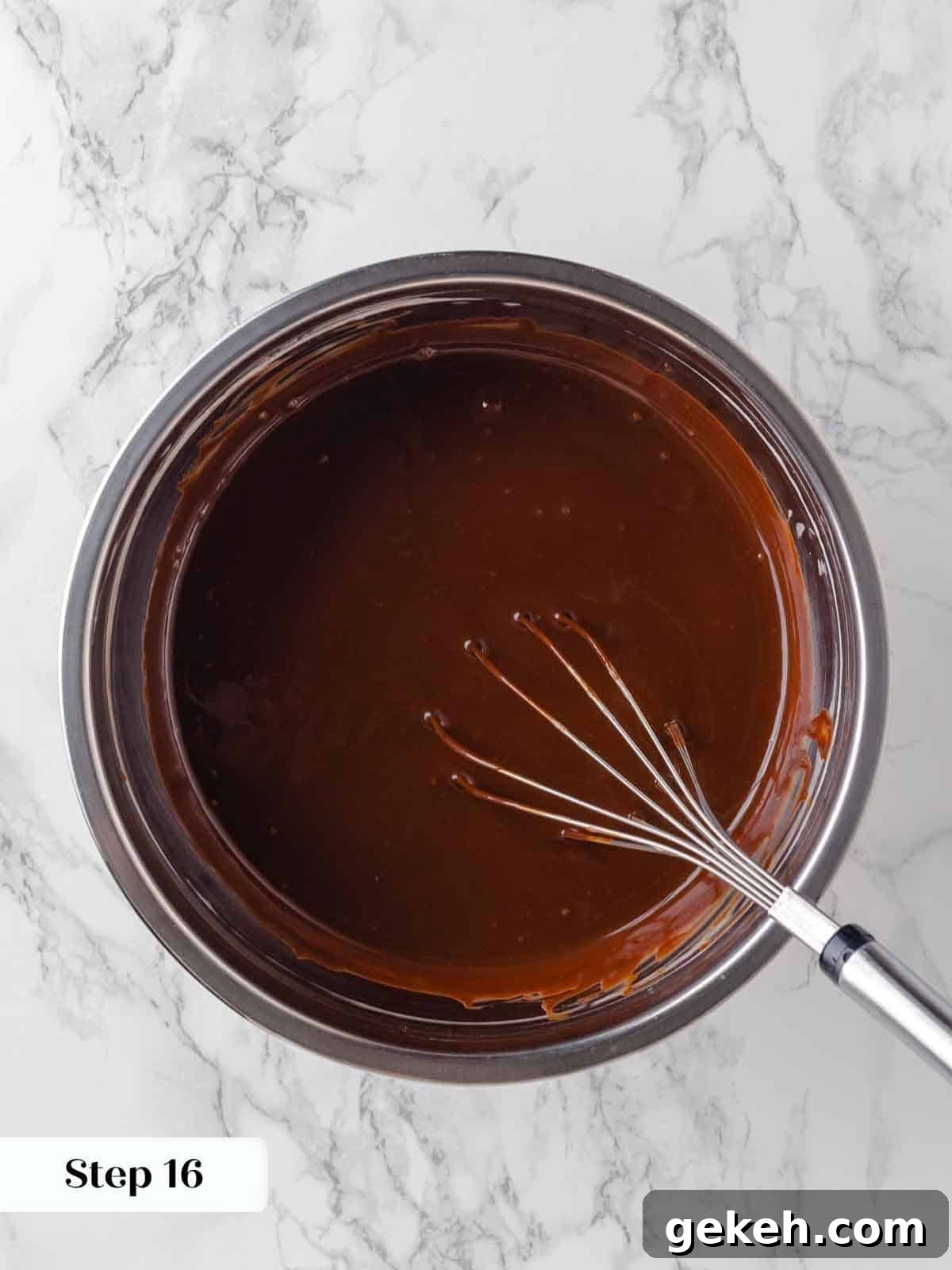 Decadent Guinness Chocolate Cake Recipe with Rich Stout Frosting 14 emulsified ganache for fudge frosting.