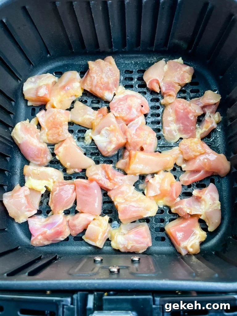 Keto Orange Chicken: Low-Carb Sticky Citrus Chicken Recipe 8 raw chicken thighs in an air fryer