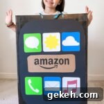 little girl in a cell phone Halloween costume