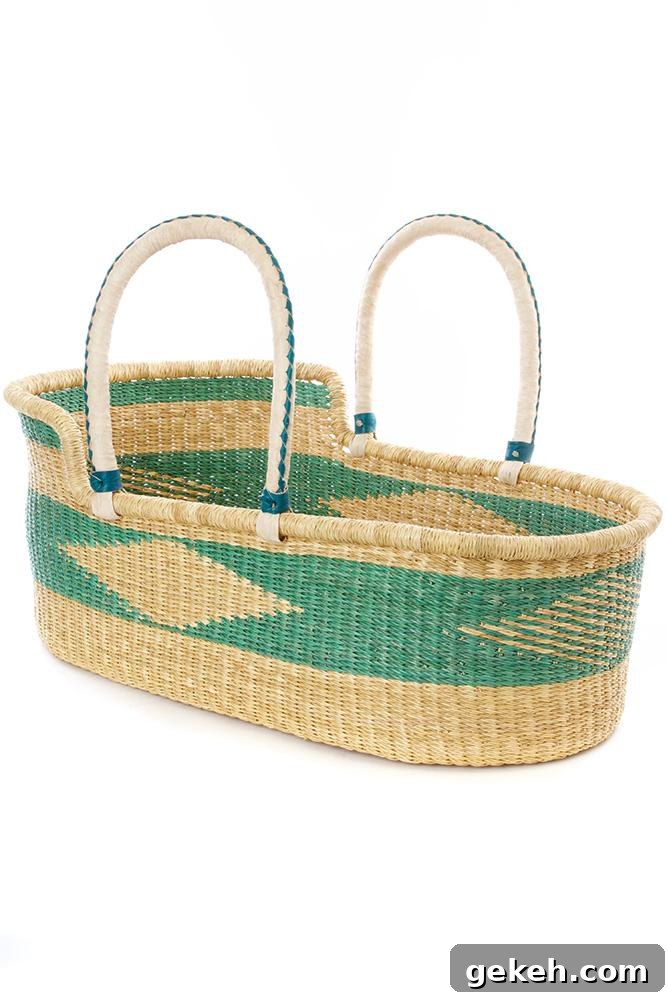 natural moses basket from swahili african modern