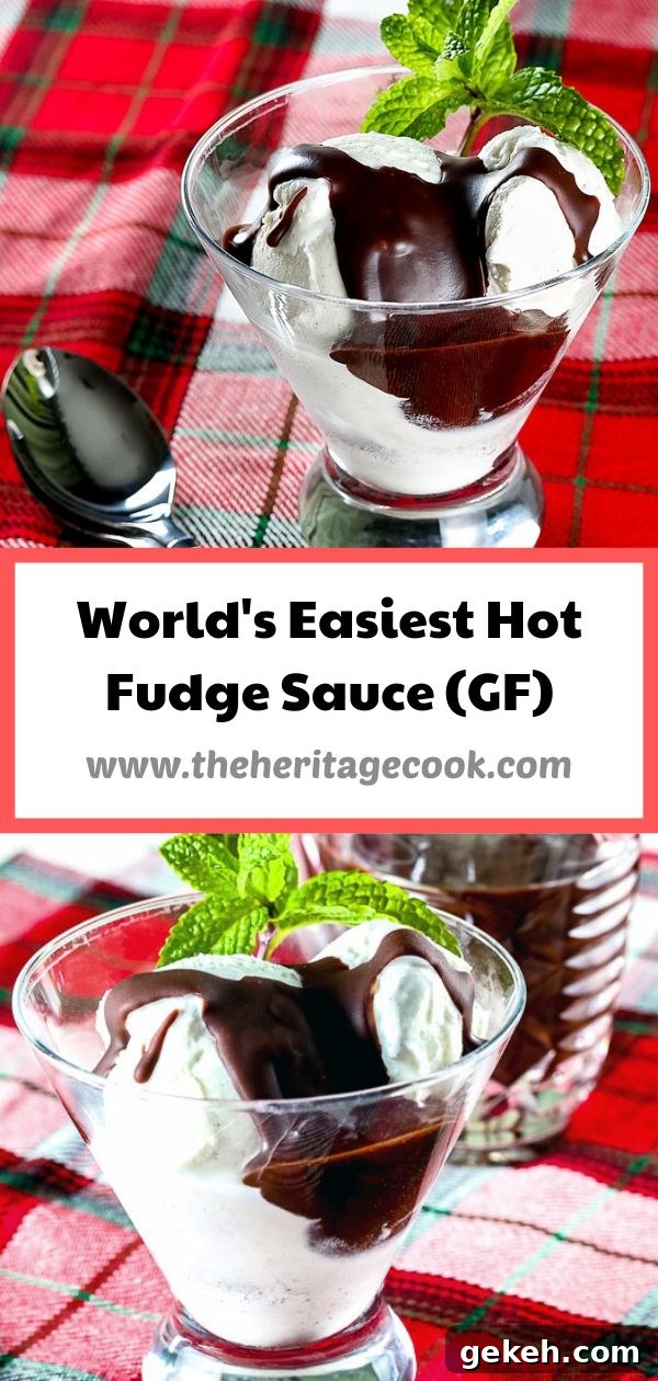 The World's Easiest Hot Fudge Sauce © 2020 Jane Bonacci, The Heritage Cook