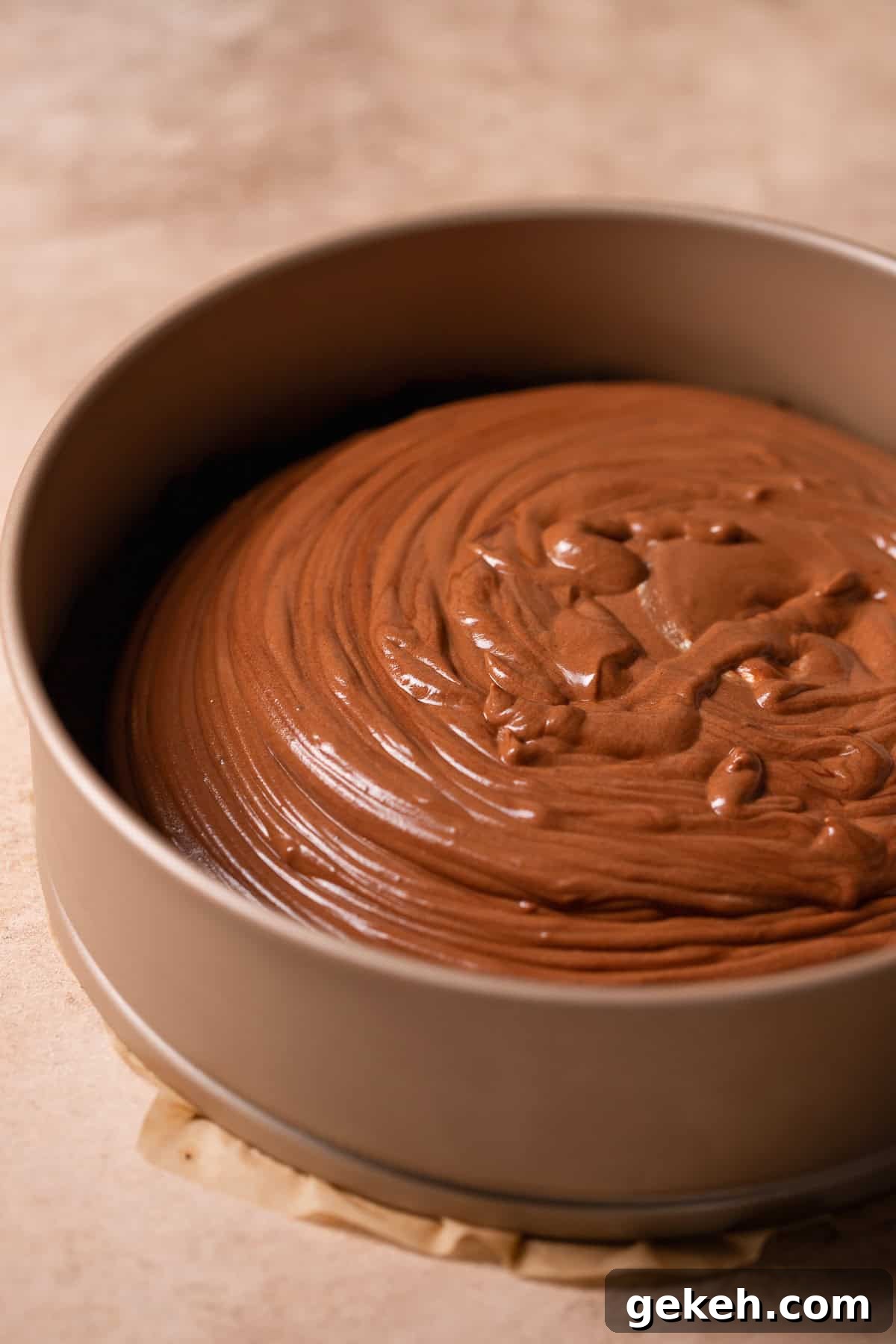 Decadent Dark Chocolate Mousse Pie Recipe for Chocolate Lovers 8 Chocolate mousse filling poured over the top of the Oreo crust.