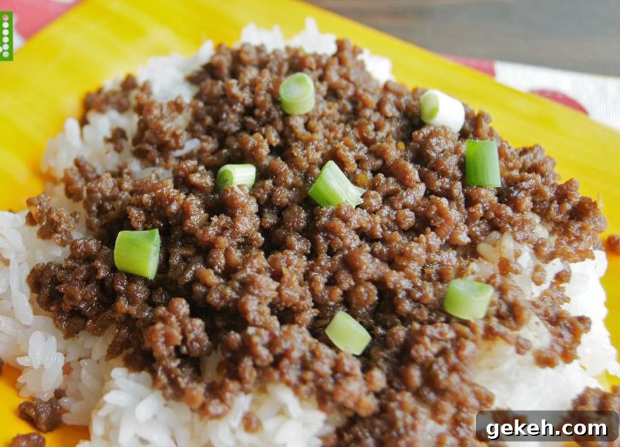 plate of Korean Beef over rice
