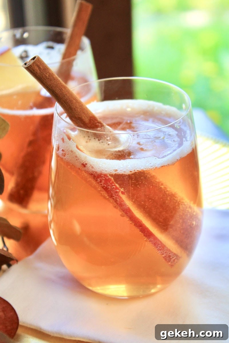 Autumn Apple Cider Cocktail with Fireball and Bourbon 2 Sparkling apple cider Fireball cocktail with bourbon