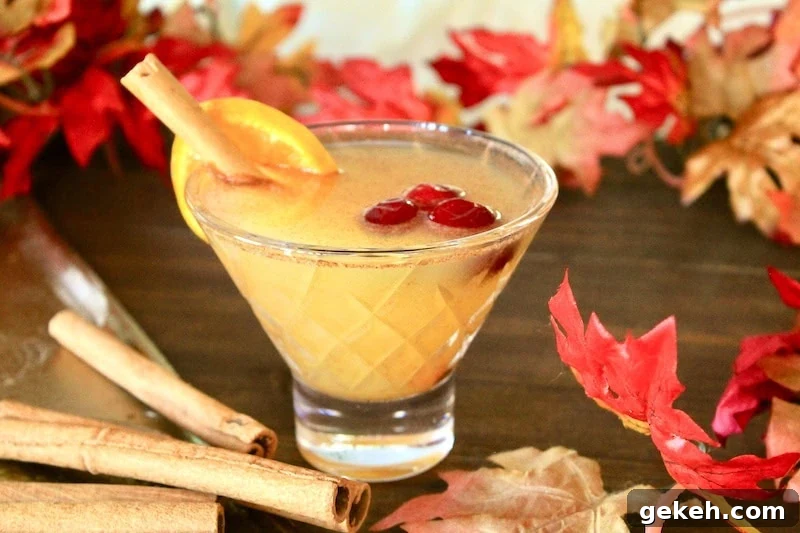 Easy fall cocktail with vodka
