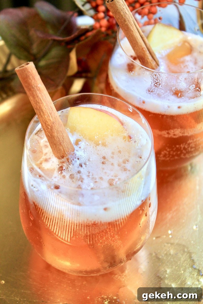 Autumn Apple Cider Cocktail with Fireball and Bourbon 4 Bourbon and apple cocktail served