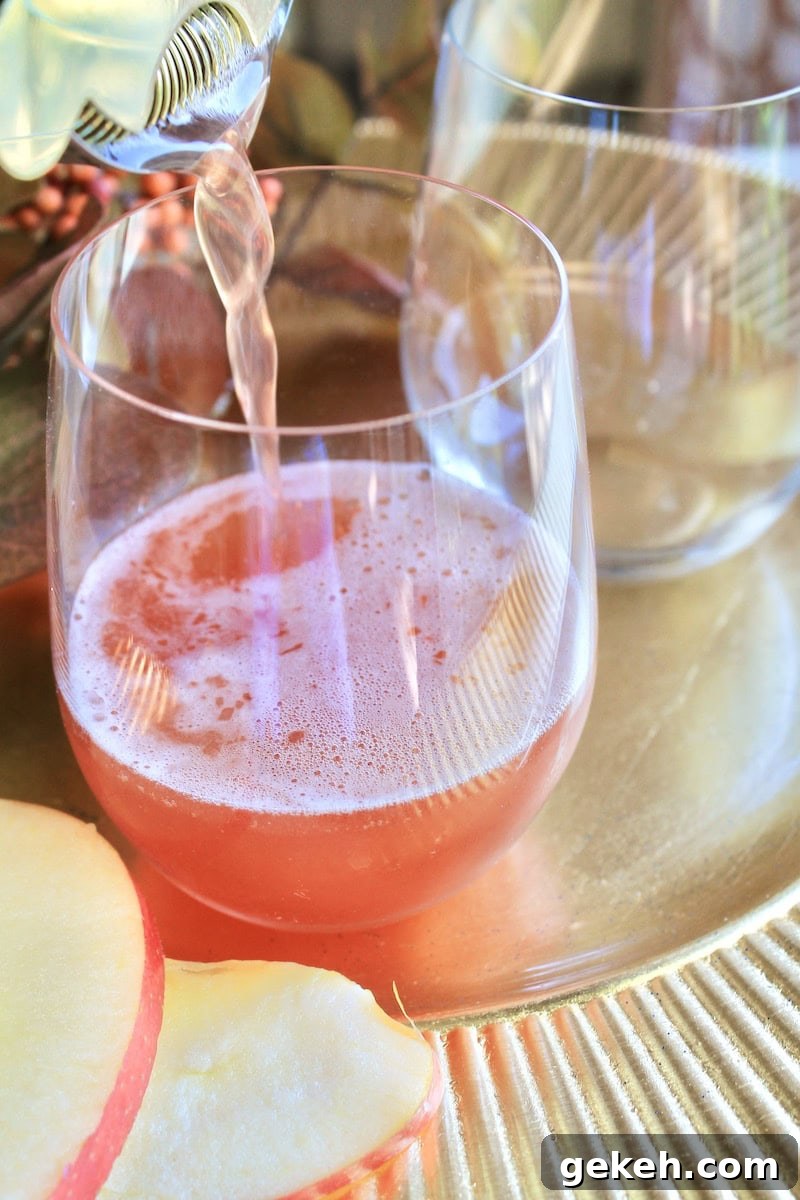 Autumn Apple Cider Cocktail with Fireball and Bourbon 8 Shaking cocktail ingredients