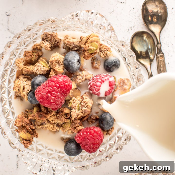 Crispy Chewy Maple Spice Low Carb Granola (Keto Friendly and Gluten-Free)