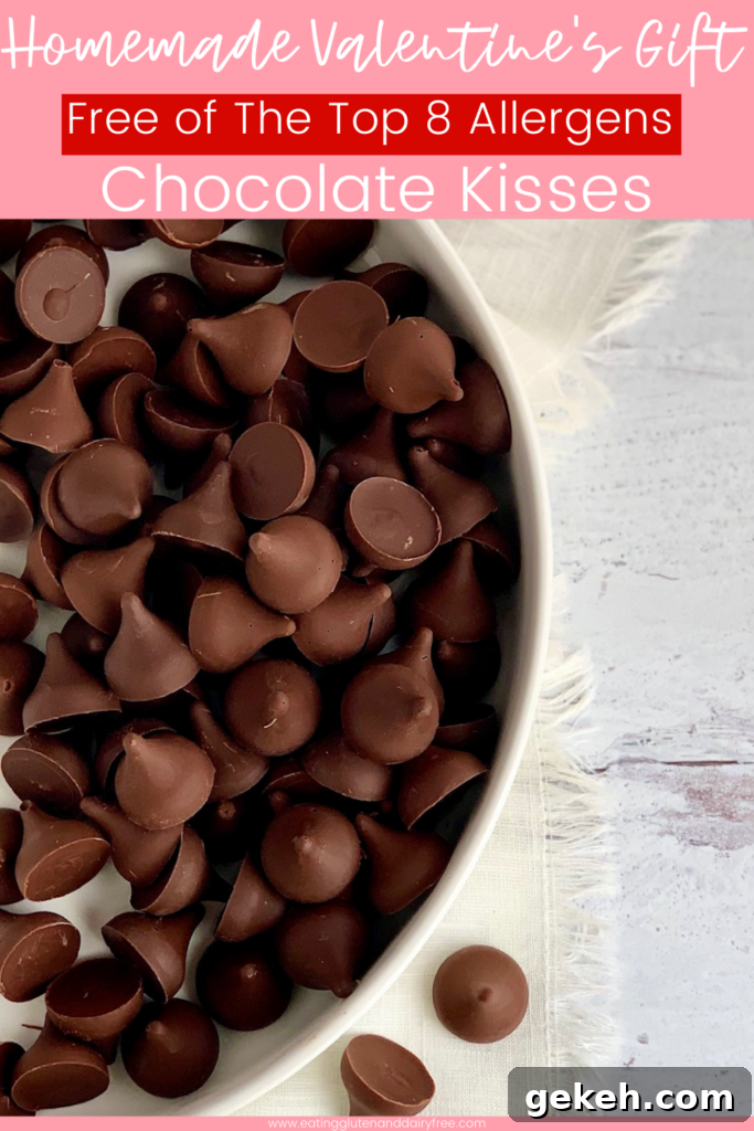 Homemade Chocolate Kisses: Simple Recipe for Melt-in-Your-Mouth Treats 2 A large white serving platter filled with chocolate kisses