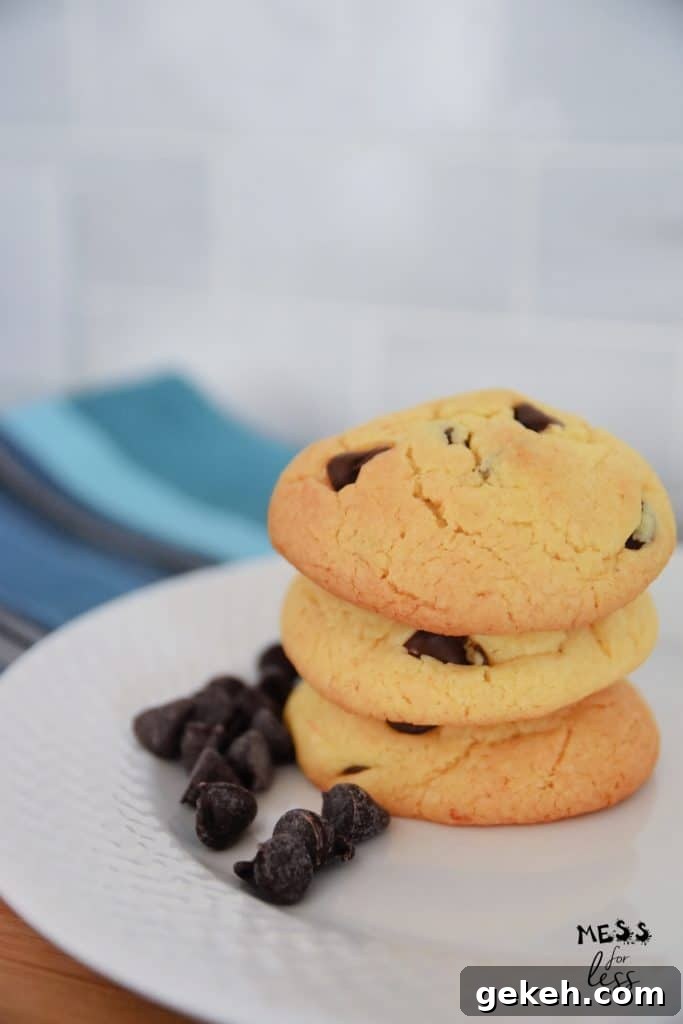Air Fryer Chocolate Chip Cookies Made with Cake Mix 3 Cake Mix Chocolate Chip Cookies