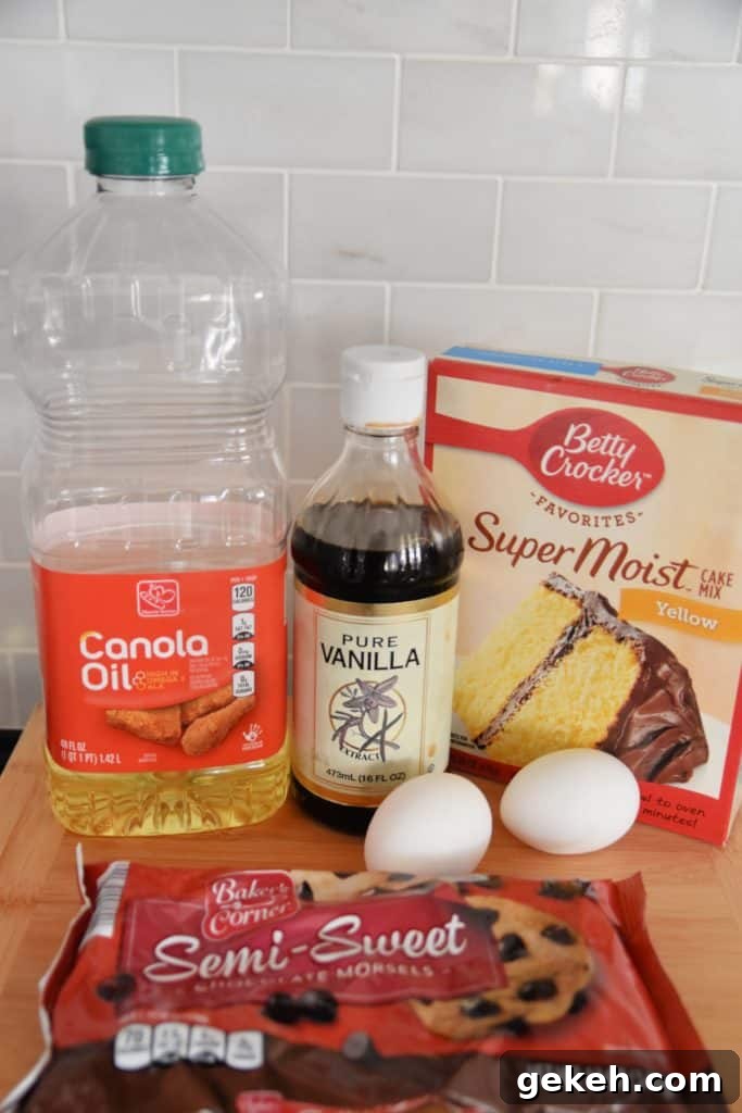 Air Fryer Chocolate Chip Cookies Made with Cake Mix 4 ingredients needed to make cake mix cookies