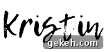 Close up of a signature of Kristin.