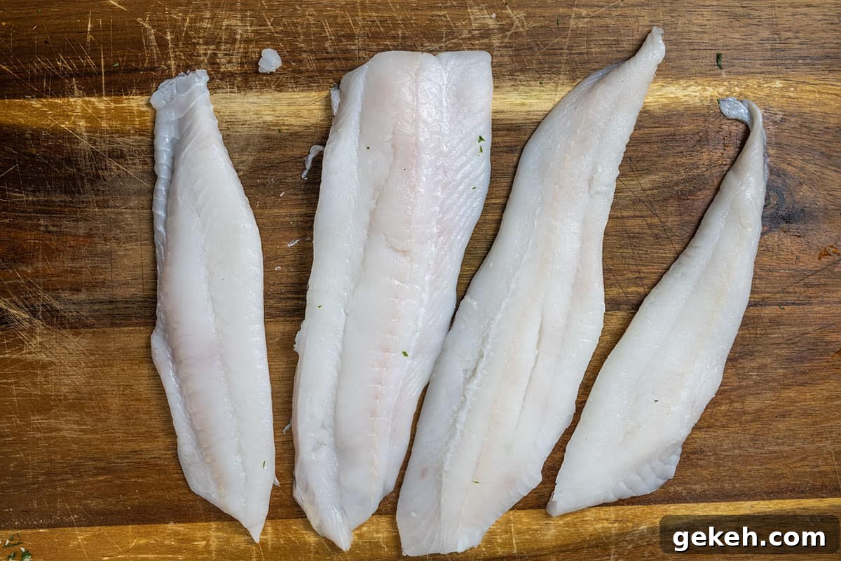 Fresh flounder prepared