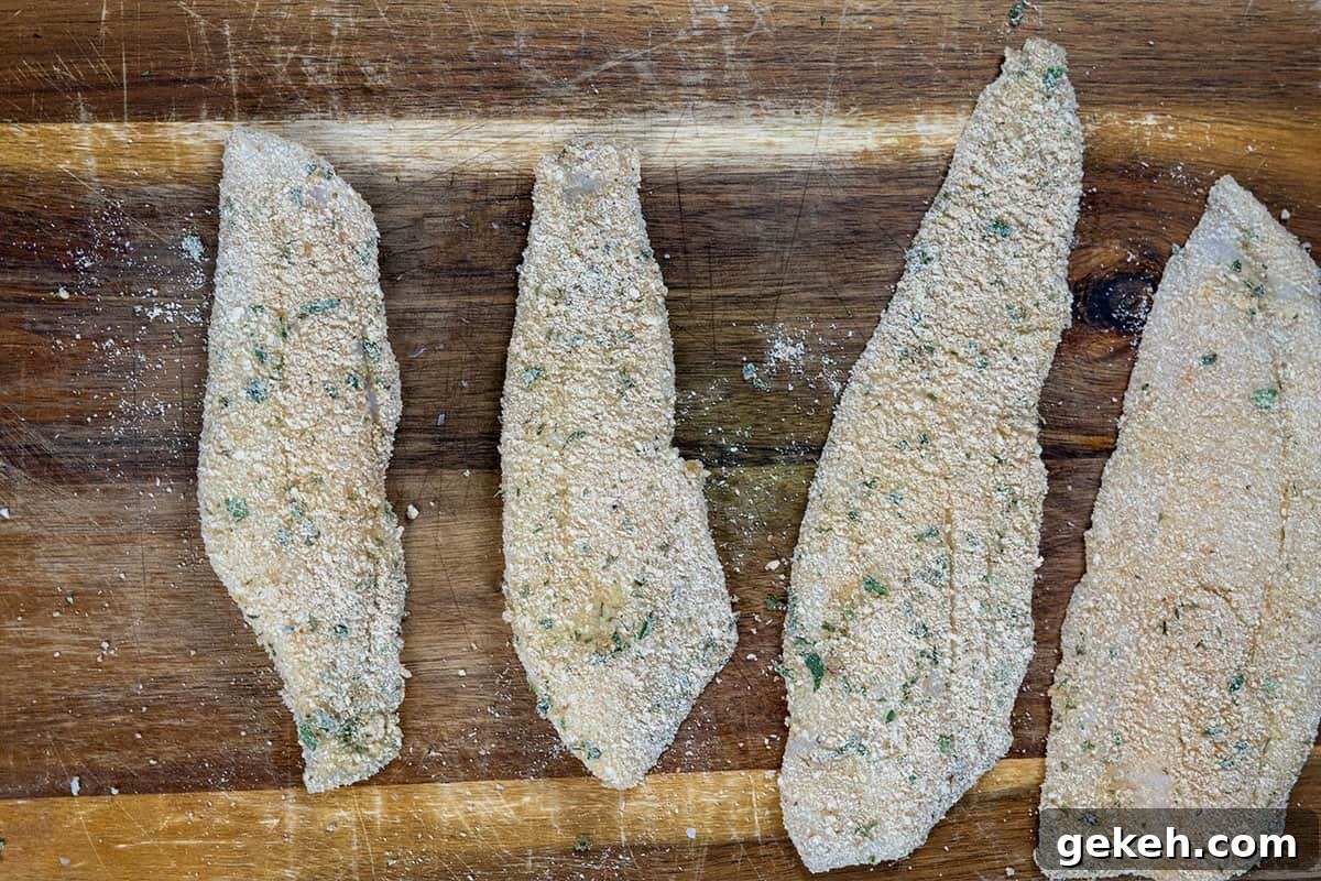 fresh flounder breaded