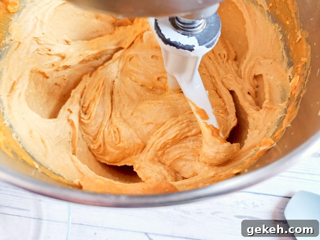 Adding cream cheese and pumpkin