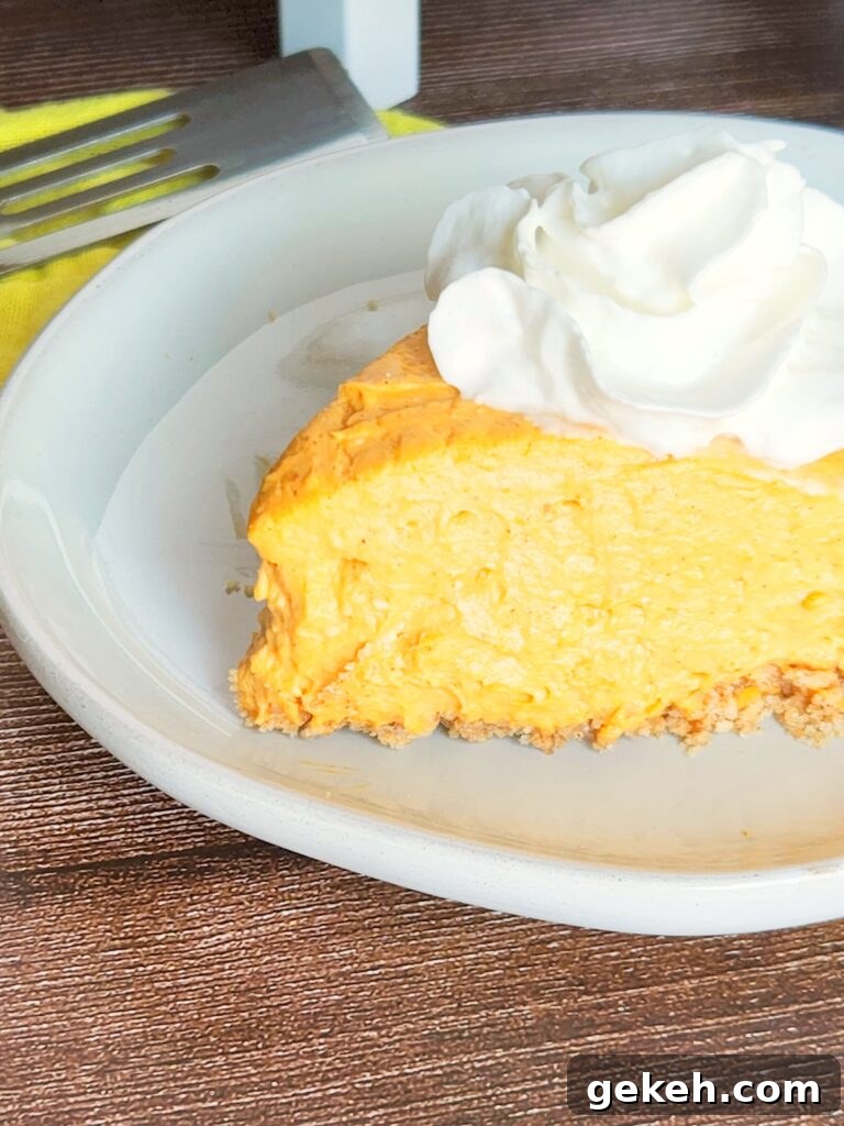 Finished pumpkin cheesecake