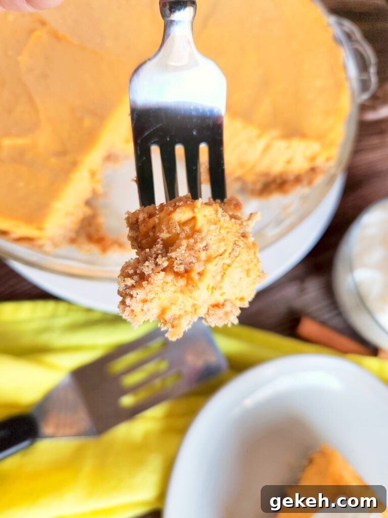 Pumpkin cheesecake closeup