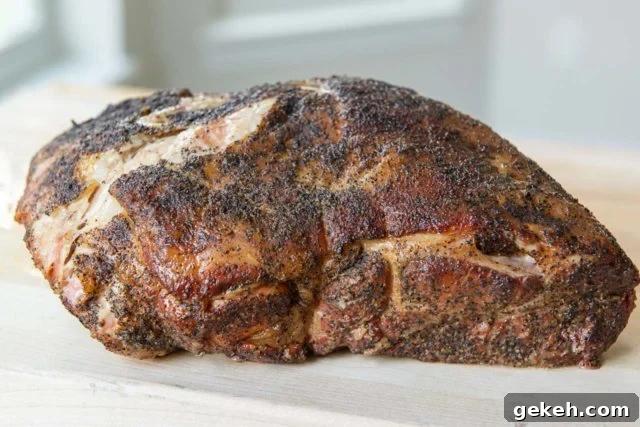 The finished product ready to be shredded up on a wooden board