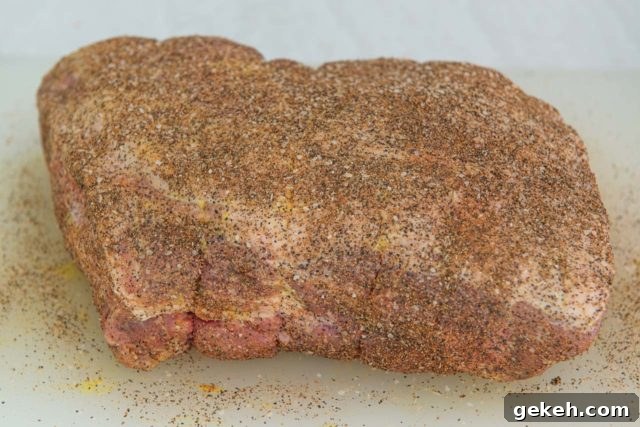 Smoked Pork Shoulder Rub Sprinkled All Over