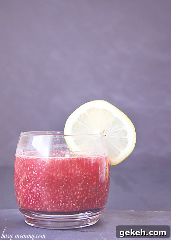 Raspberry Chia Drink | 25+ Chia Seed Recipes