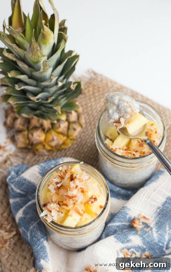 Pina Colada Chia Pudding | 25+ Chia Seed Recipes