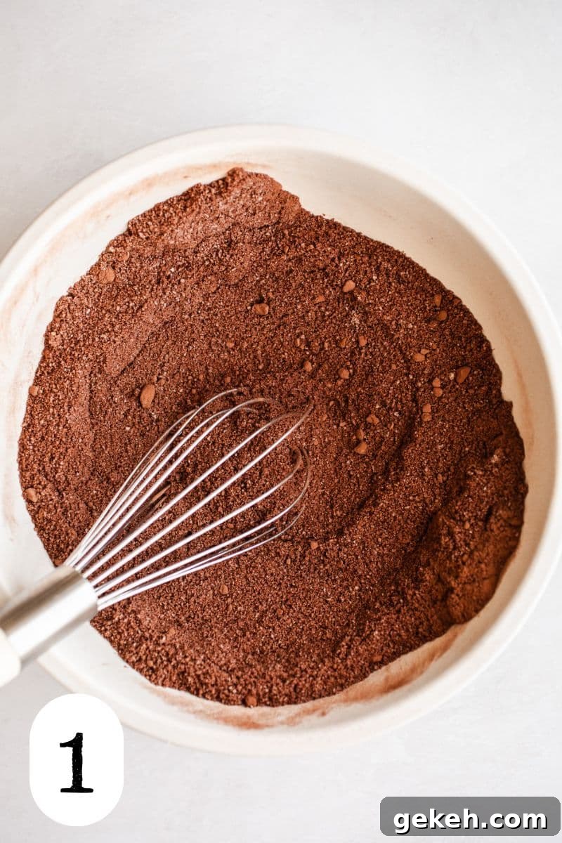 Gluten-Free Chocolate Blossom Cookies Recipe for Perfect Bakes 4 Cocoa and almond flour in a bowl.