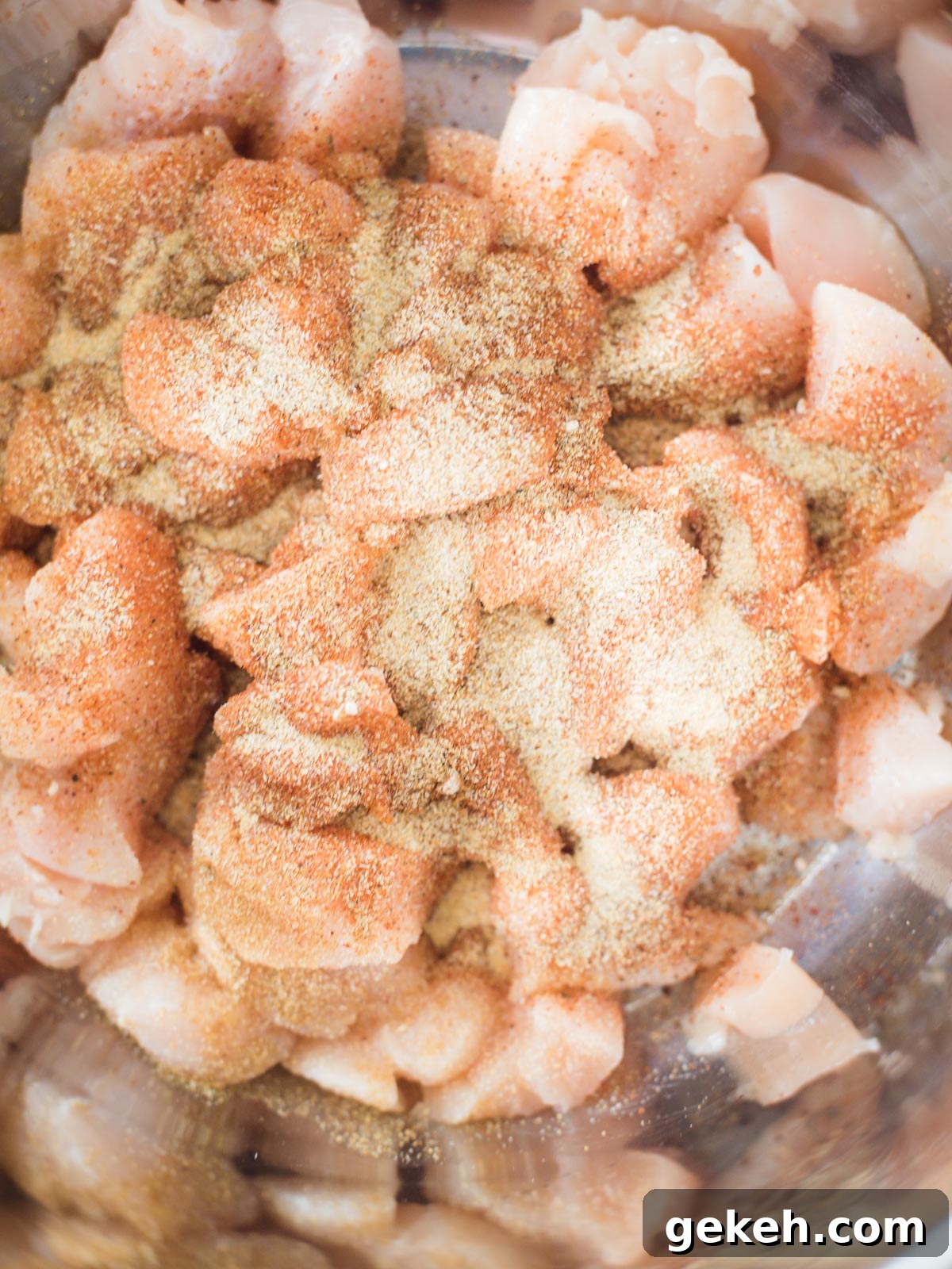 chicken with seasoning inside instant pot