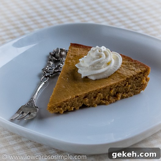 Crustless Low-Carb Pumpkin Pie | Low-Carb, So Simple!
