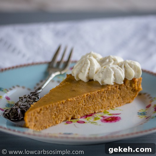 Crustless Low-Carb Pumpkin Pie | Low-Carb, So Simple!