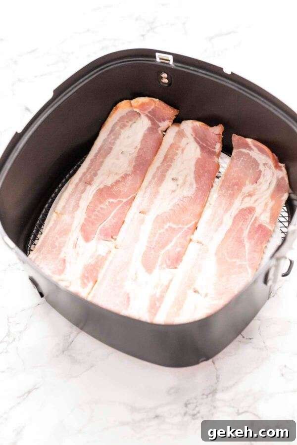 Crispy, crunchy Air Fryer bacon.