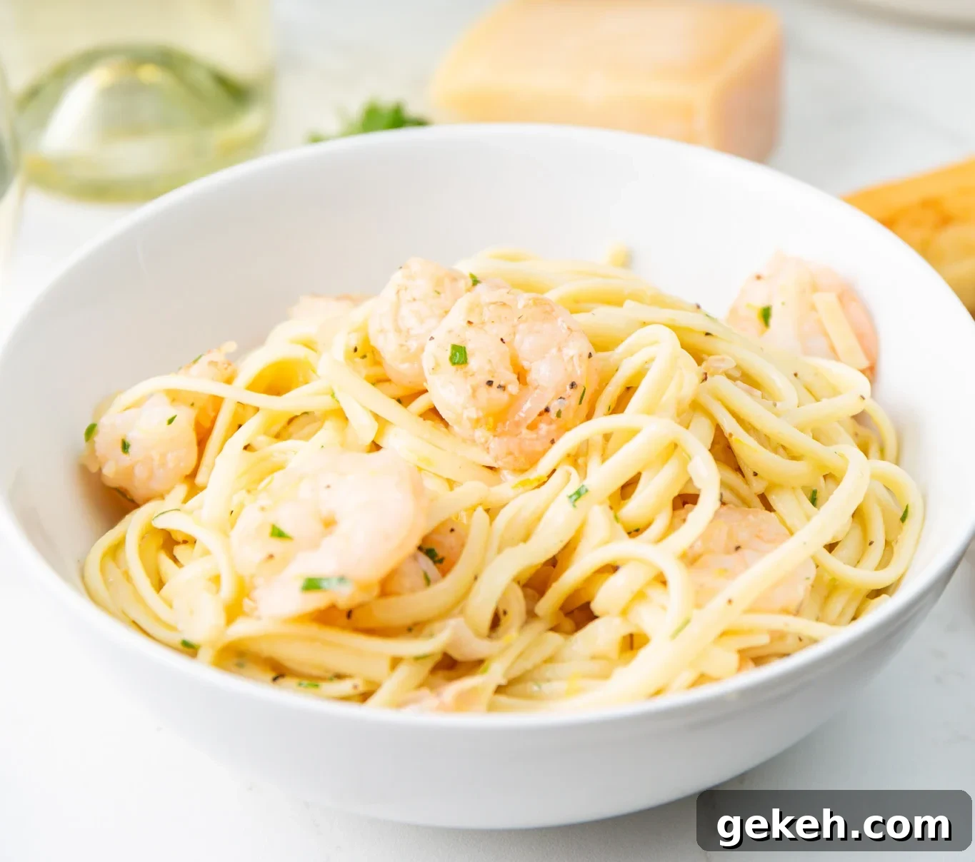 Lemon Garlic Shrimp Pasta