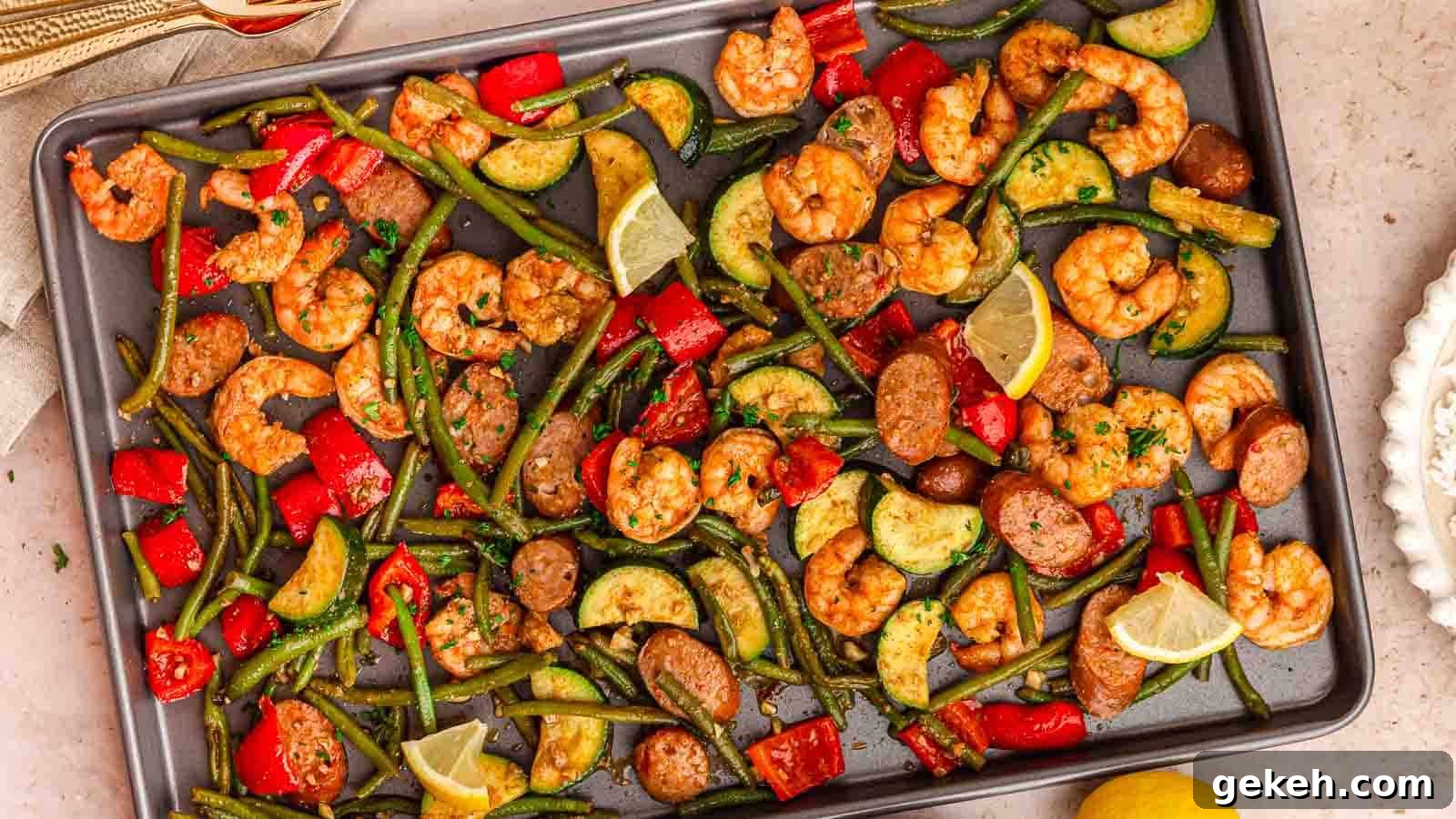Sheet Pan Shrimp and Sausage