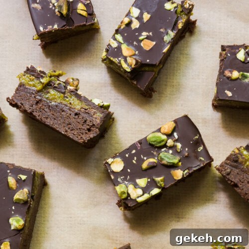 pistachio brownies