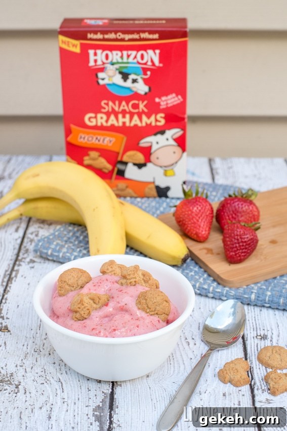 Horizon Snack Grahams make a great topping