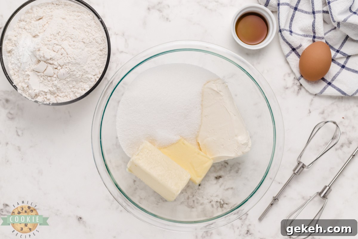 Soft Cream Cheese Sugar Cookies Recipe | Tender & Buttery 4 Ingredients in Cream Cheese Sugar Cookies.