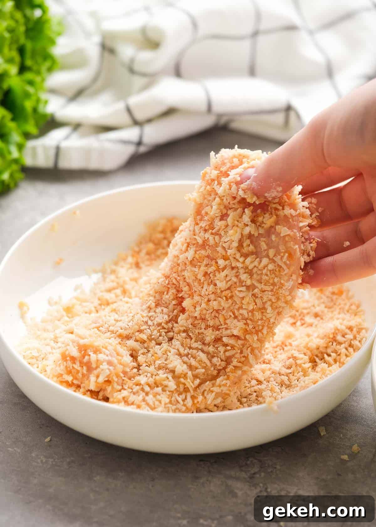 Crispy Air Fryer Chicken Sandwich Recipe 9 a breaded chicken fillet in seasoned panko and parmesan