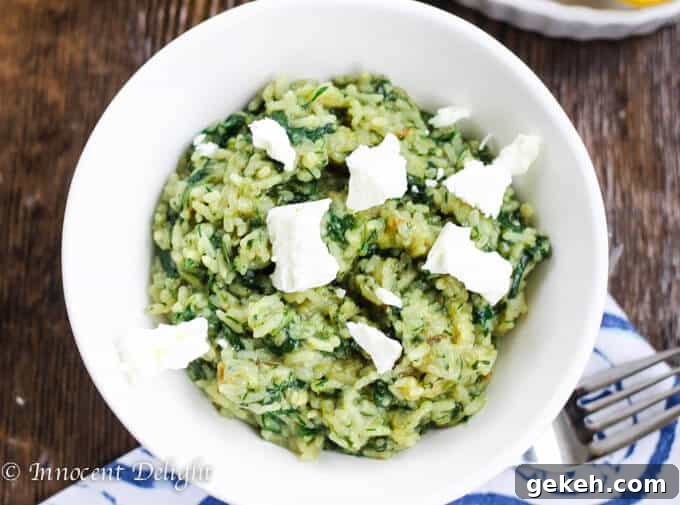 Greek Spinach Rice with Feta