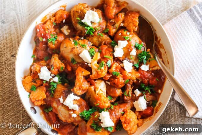 Greek Chicken with Tomatoes, Cauliflower and Feta