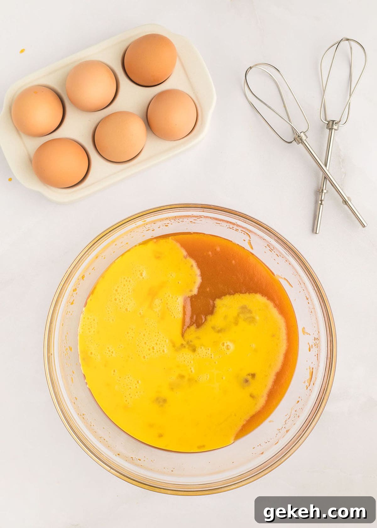 Moist Pumpkin Sheet Cake Recipe with Cream Cheese Frosting 8 Eggs added to the canned pumpkin.
